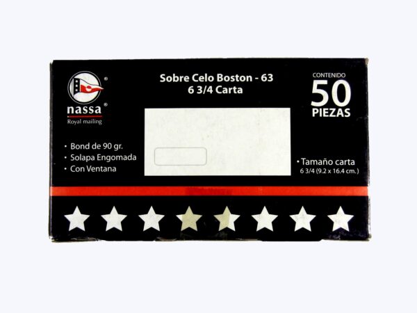 Caja de sobre boston carta c/ ventana