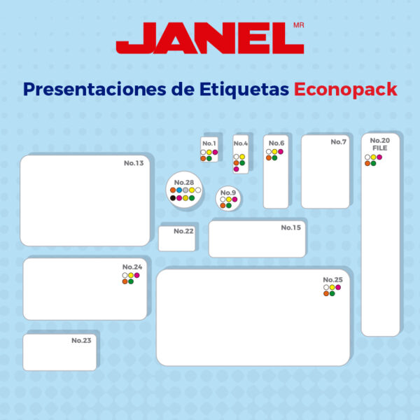 Etiquetas Janel Fluorescentes