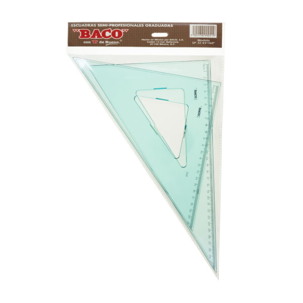 Juego Escuadras Baco 3245-60