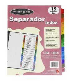 Juego Separador Acco Índex 1-15
